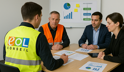 Session de formation QHSE avec experts qualité et managers d’équipe